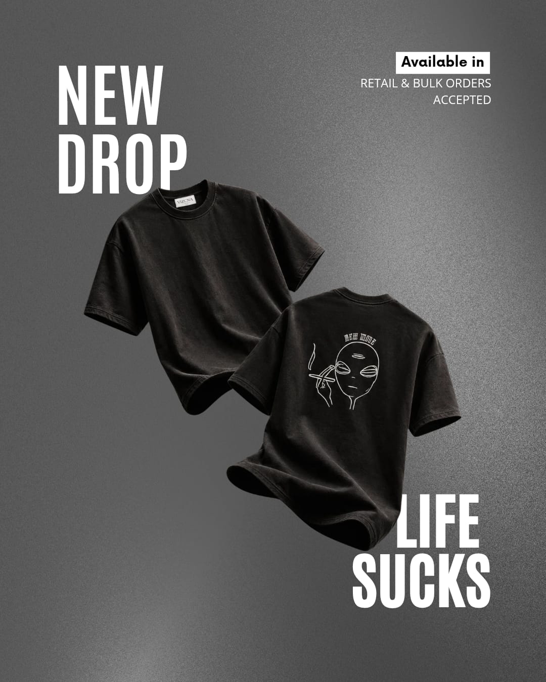 Life Sucks Graphic Oversized T-Shirt