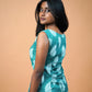Green Leaf-Print Short Kurti