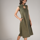 Olive Aura – A Line Dress