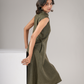 Olive Aura – A Line Dress