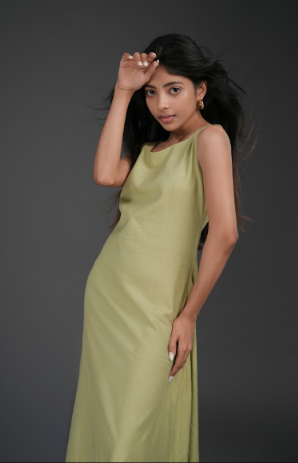 Sage – linen dress