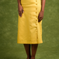 Aira – Yellow Linen Wrap Co-ord Set | Elegant Casual & Evening Wear