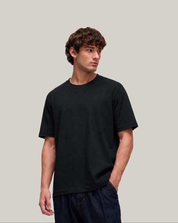 Bare Minimum Black Oversized T-Shirt