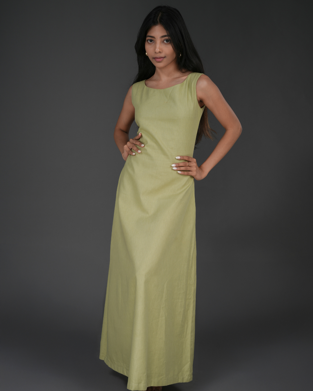Sage – linen dress
