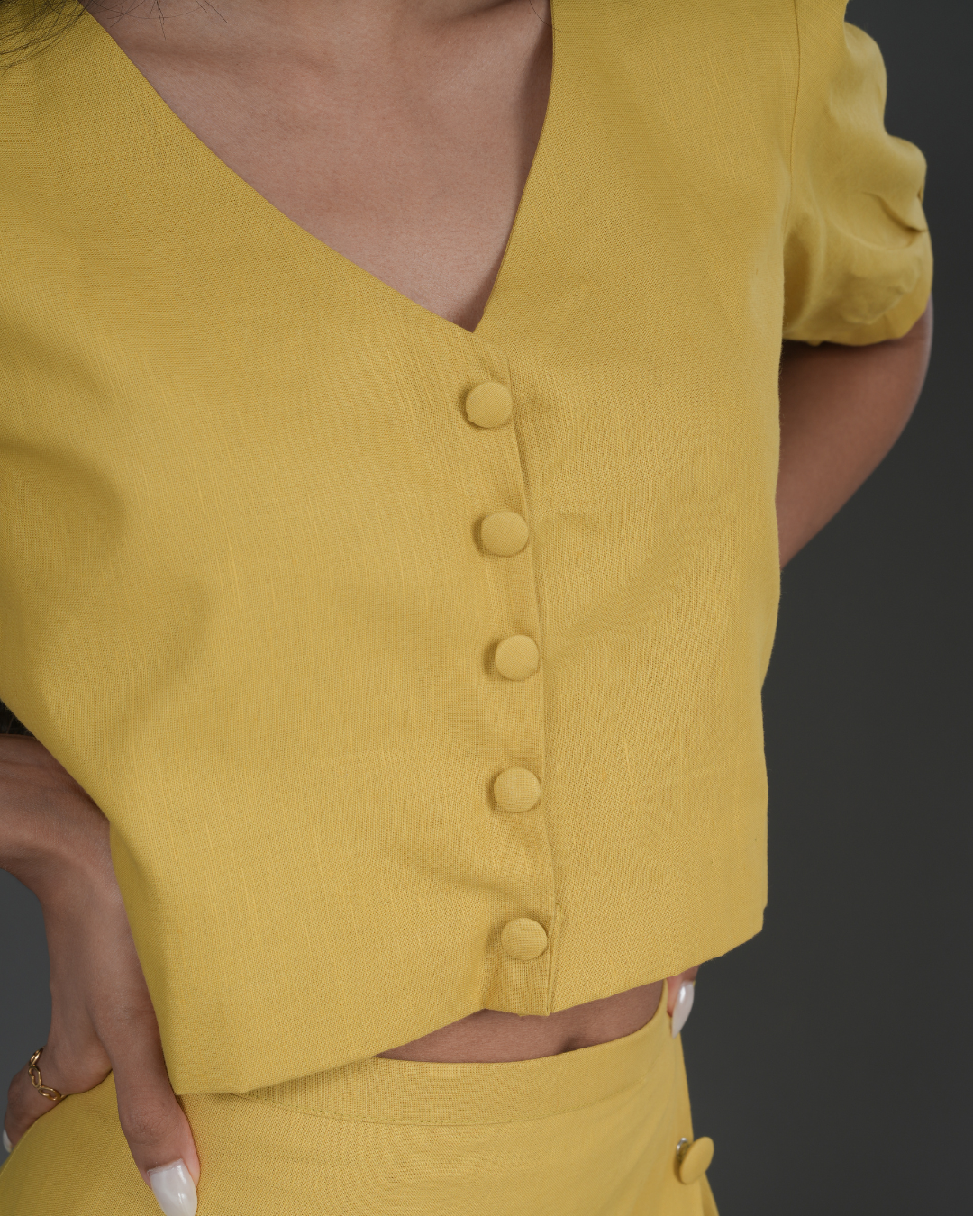 Aira - linen wrap dress