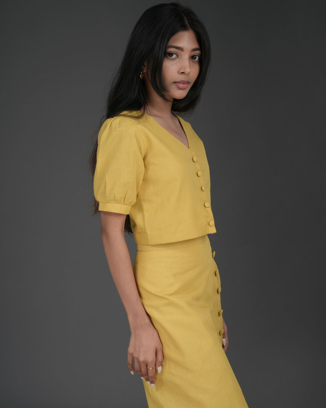 Aira - linen wrap dress