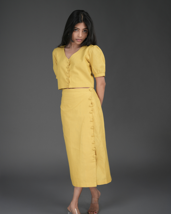 Aira - linen wrap dress